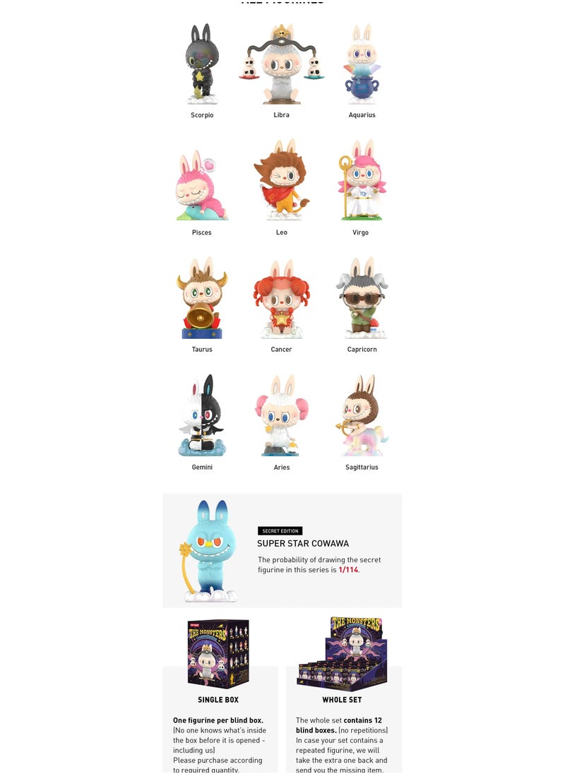null - Labubu THE MONSTERS Constellation Series SET Pop Mart blind box Collectible Toy Art - Image 1