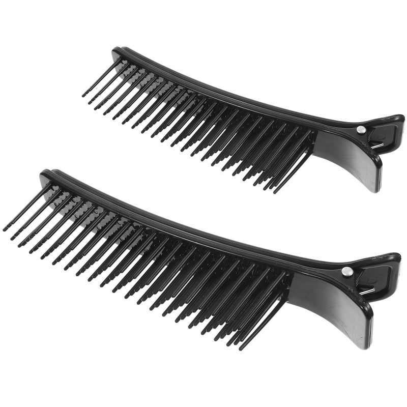 Beaupretty 2pcs Hair Stylist Nonslip Hair Clips Comb for Professional Salon Sectioning Haircuts Dying Hair DIY Accessories
