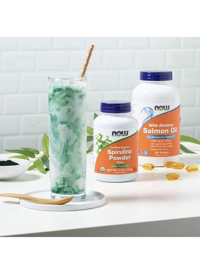now Supplements Certified Organic Spirulina Powder Rich In Betacarotene (Vitamin A) And B12 With Naturally Occurring Gla & Chlorophyll 1Pound  - Image 5