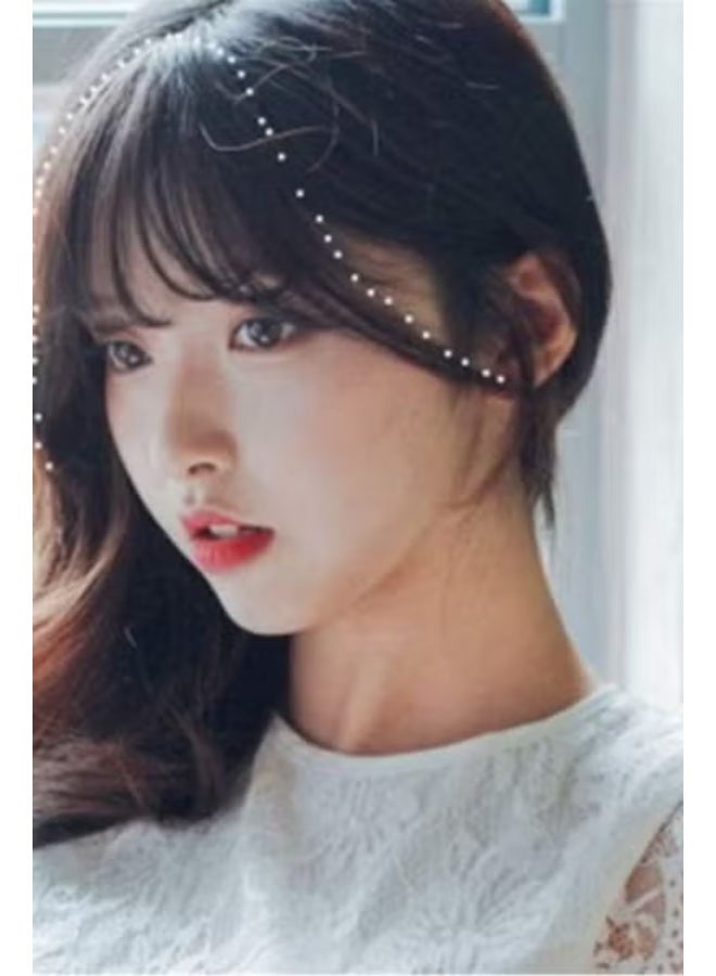 الانفجارات المسطحة للشعر الاصطناعي الطبيعي / الانفجارات الهامشية البسيطة للشعر الموضة واحدة مشبك في تمديد الشعر (بني فاتح) - Image 5