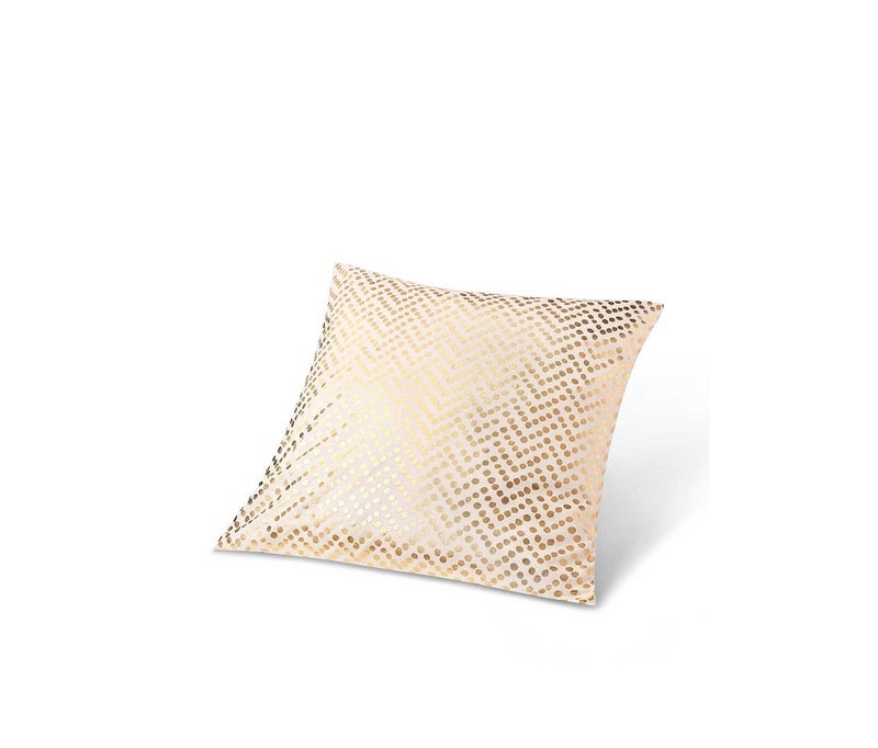 Tchibo Decoration Cushion Print Gold Dots Cover 50 x 50 cm, Cream and Gold - Image 3