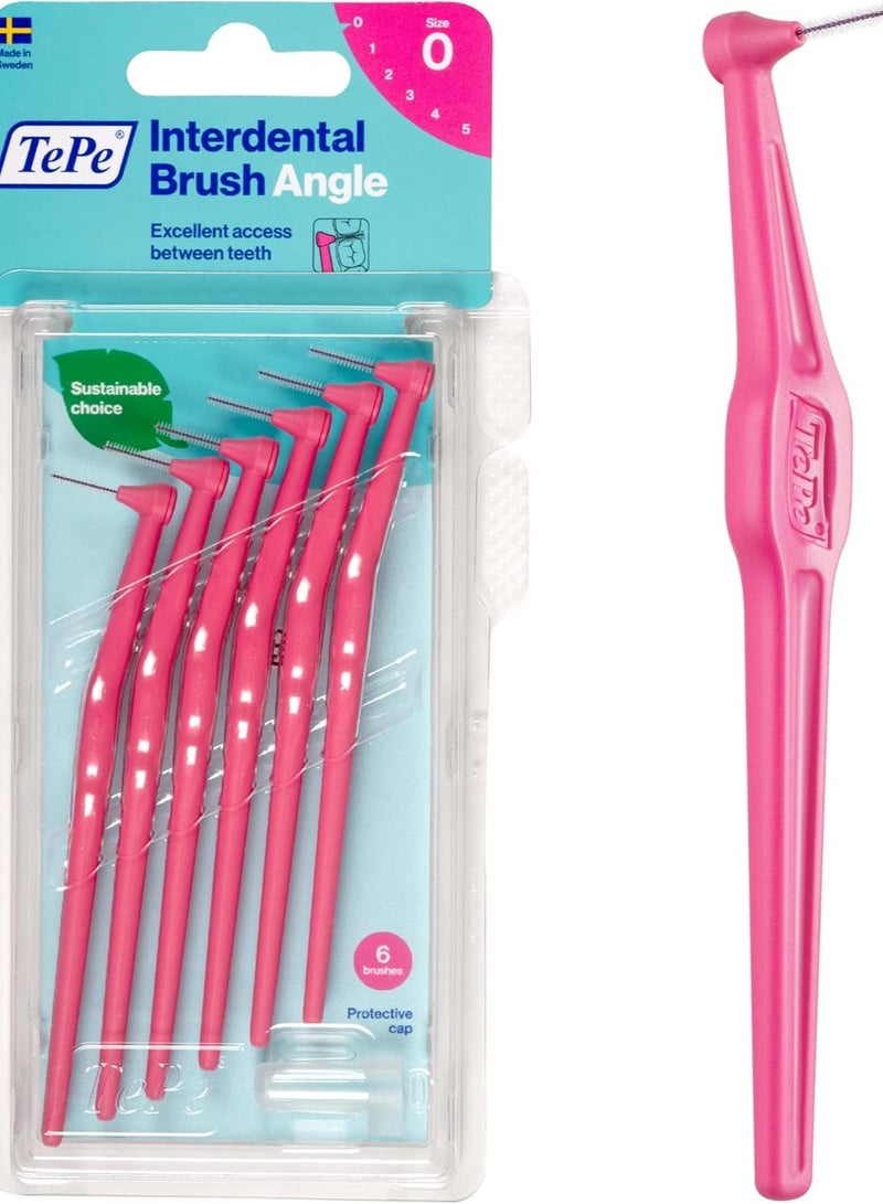 Tepe Angled Interdental Brushes Pink - Image 1