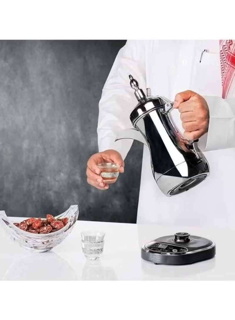 ELTRAZONE Electric Coffee Maker 600ml Silver, Fast Brewing, Auto Shut-Off, Removable Filter, Easy-to-Clean, Perfect for Home and Office, Compact Design, Durable and Stylish PR622 - Image 5