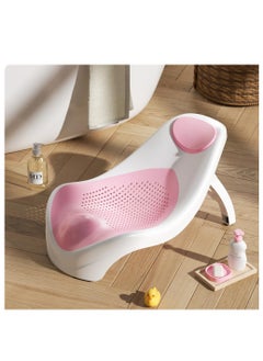 MUMS PLANET Baby Bath Seat, Toddler Shower Support | Foldable Comfortable Adjustable Bath Seat,Intelligent Temperature Sensing Kids Head Hair Linser Salon Chair for Boys Girls  - Image 1