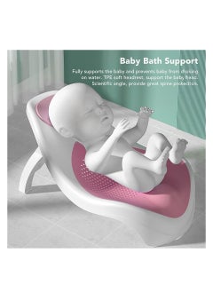 MUMS PLANET Baby Bath Seat, Toddler Shower Support | Foldable Comfortable Adjustable Bath Seat,Intelligent Temperature Sensing Kids Head Hair Linser Salon Chair for Boys Girls  - Image 4