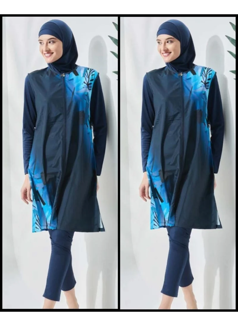 Seamay 1005 Navy Blue Hijab Swimsuit