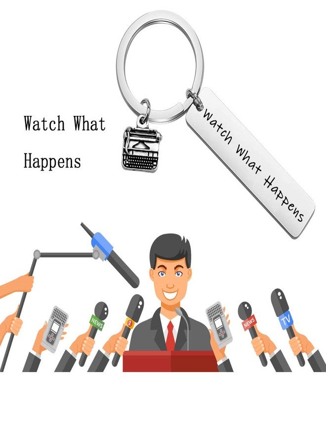 AKTAP Inspired Gift Watch What Happens Musical Theatre Keychain Journalist Jewelry Katherine Plumber Gift - Image 5