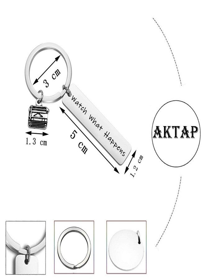 AKTAP Inspired Gift Watch What Happens Musical Theatre Keychain Journalist Jewelry Katherine Plumber Gift - Image 4