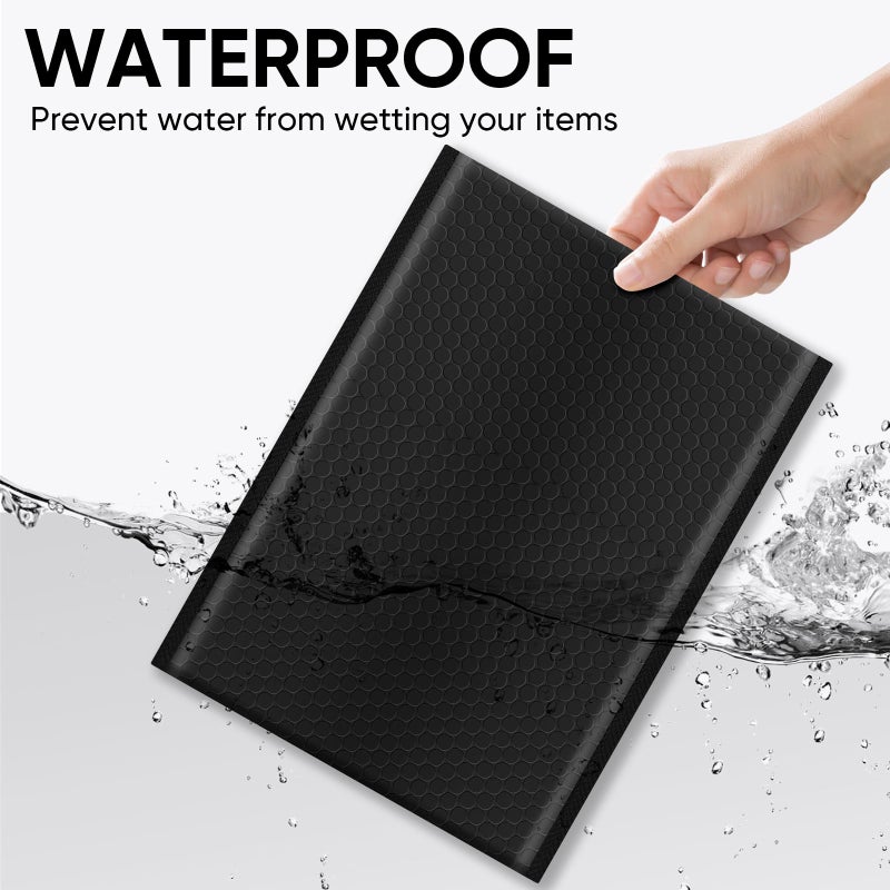 CHMI Black Bubble Mailers 8.5 x 12 Inch 100 Pack, Usable Size 8.25X12 Inch Poly Mailers,Mailing Envelopes,Shipping Mailerï¼ŒOpaque Self Seal Adhesive Waterproof Bags for Packaging and Shipping. - Image 3
