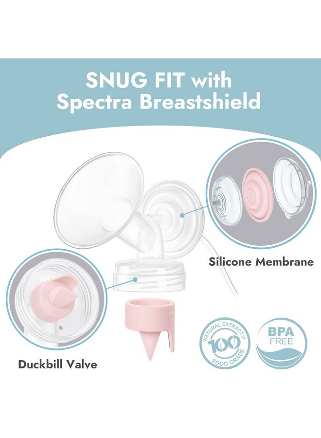 Papablic [8Count] Papablic Duckbill Valves And Silicone Membrane Compatible With Spectra S1 S2 And 9 Plus Breastpumps Not Original Spectra Pump Parts Bpa/Dehp Free Pink - Image 4