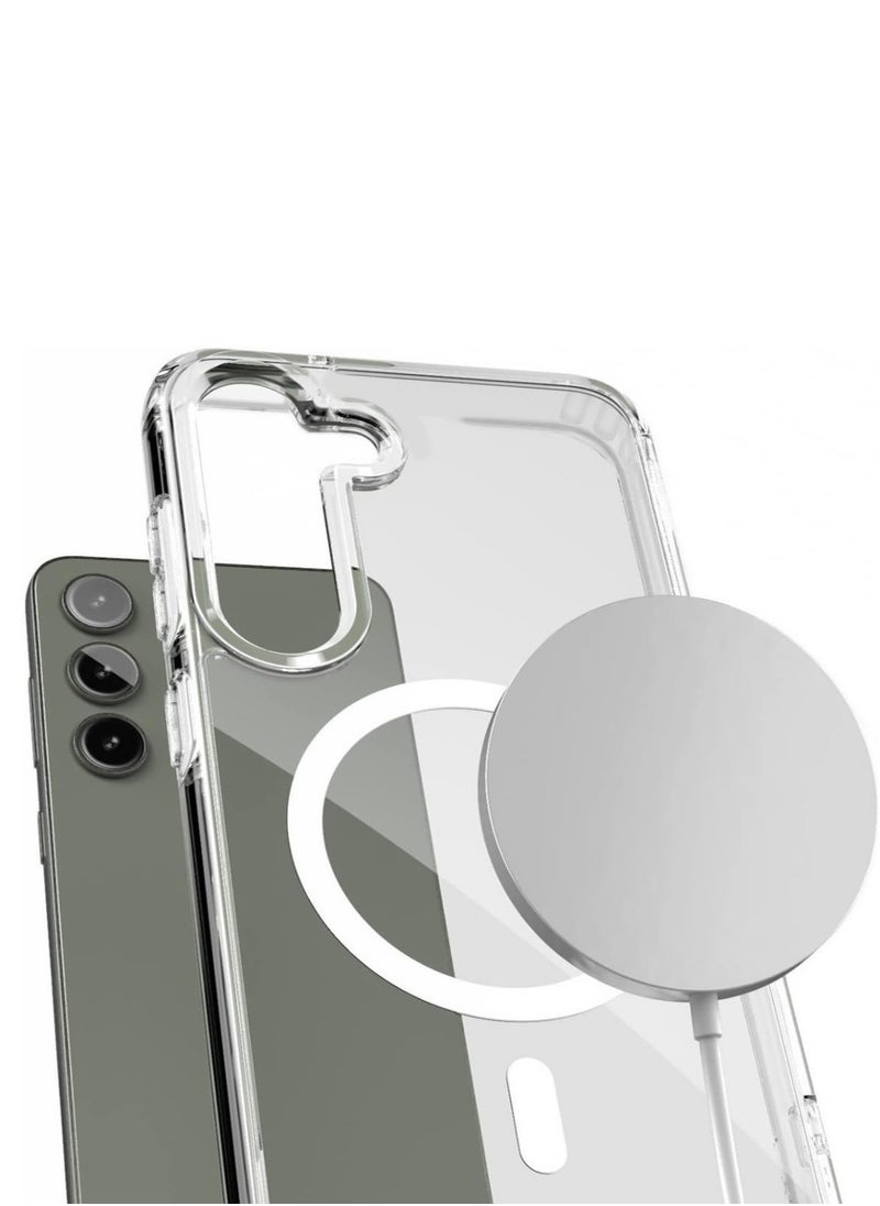Techie - Samsung Galaxy S24 Plus 2024 MagSafe Clear Case - Transparent Hybrid Cover with Built-in Magnets for Easy Charging and Mounting - Image 1