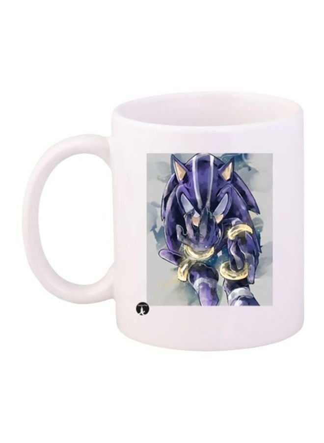 RYN Game Sonic Character Printed Coffee Mug White/Purple