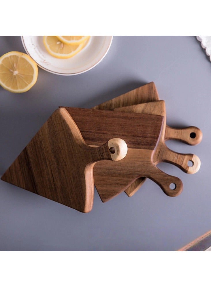 عام صينية بيتزا محمولة بأقسام غير منتظمة، مصنوعة من خشب الأكاسيا، متعددة الاستخدامات لتقديم الفواكه، السوشي، شرائح اللحم، والأجبان، بتصميم غربي أنيق. - Image 3