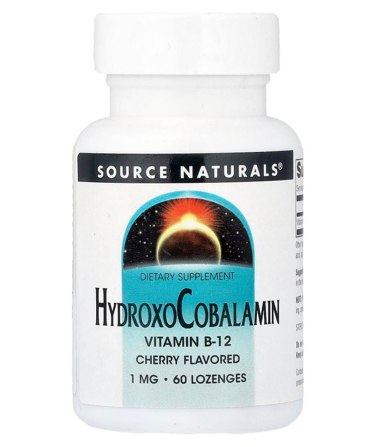 Source Naturals HydroxoCobalamin Cherry 1 mg 60 Lozenges