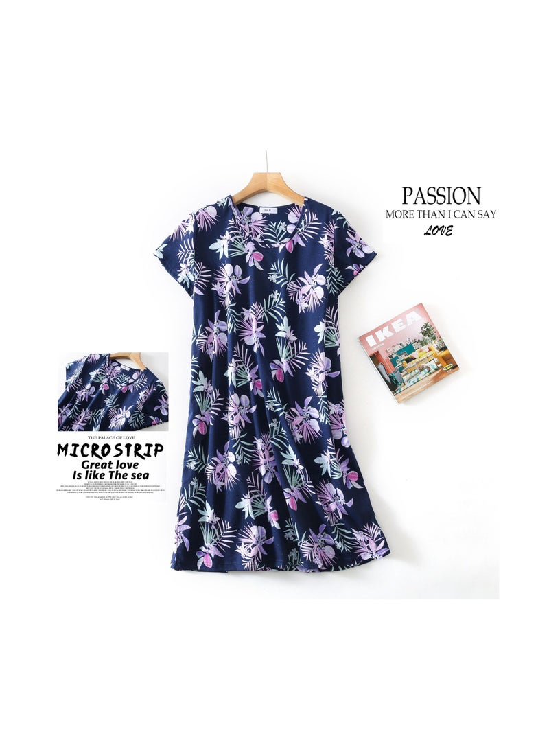 Cute Cartoon Cotton Homewear Knitted Sweet Large Short Sleeve Round - Image 2