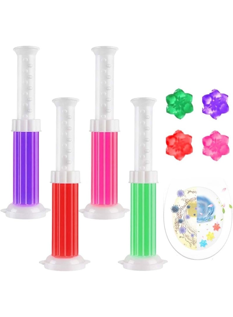 Toilet Flower Gel Stamp Cleaner – 1 Floral Adhesive Toilet Freshener, Bathroom Toilet Bowl Cleaning Gel, Odor Removal Toilet Deodorizer, Anti-Stain Toilet Gel Cleaner, Long Lasting Fresh Scent, Random Colors - Image 1