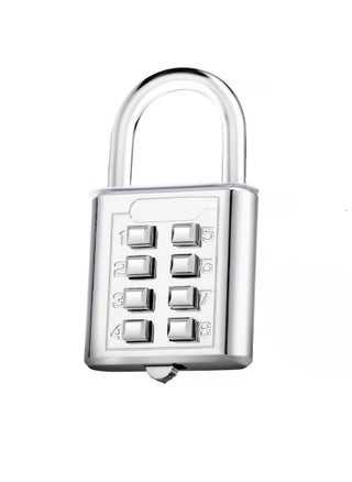 Combination Lock, 8 Digits Password Code Combination Padlock, Ergonomic Design Durable Smart Lock, Compact And Portable Anti Theft Lock For Door Luggage Travel, (1pc, Silver) - pzsku/Z82B843DDD4DF0686A7D0Z/45/_/1729157736/e5036e44-1709-4f1d-9d79-eb9de546005d