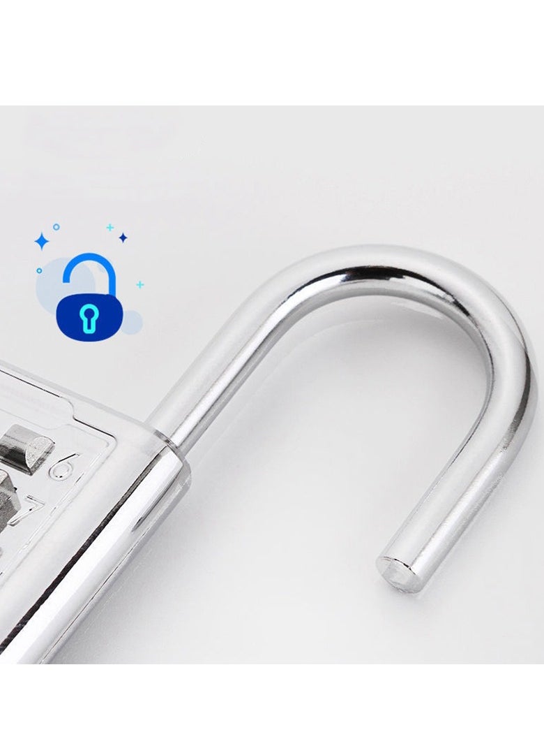 Generic - Combination Lock, 8 Digits Password Code Combination Padlock, Ergonomic Design Durable Smart Lock, Compact And Portable Anti Theft Lock For Door Luggage Travel, (1pc, Silver) - Image 1