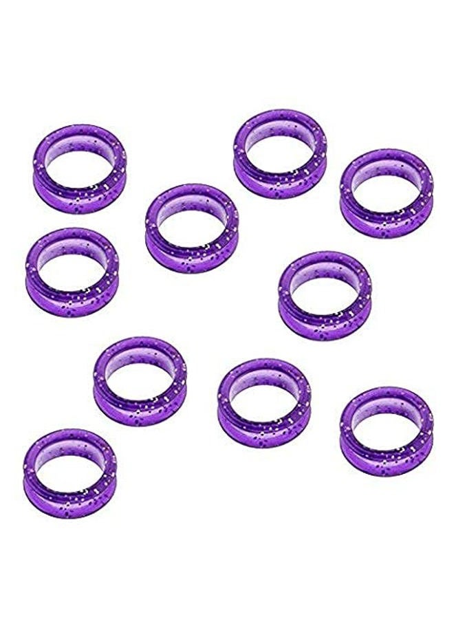 Cafurty 10 Pieces Assorted Colors Barber Hair Shears Scissors Finger Rings suit for Hairdressing Barber Scissors (purple) - Image 1