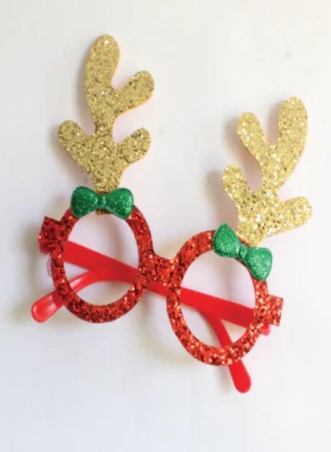 Marvorld Adorazone Christmas Party Supplies Christmas Eyeglasses Goggles, Merry Christmas Party Props - Party Favors Christmas Gift for Kids (Reindeer Golden (Pack of 6)) - Image 1