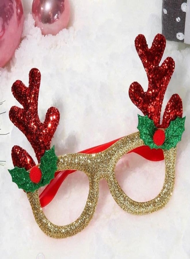 Marvorld Adorazone Christmas Party Supplies Christmas Eyeglasses Goggles, Merry Christmas Party Props - Party Favors Christmas Gift for Kids (Reindeer Golden (Pack of 6)) - Image 4