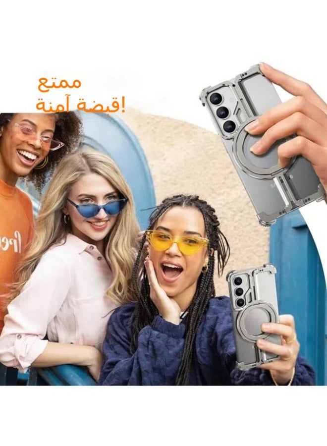 غطاء هاتف بدون إطار أنيق وبسيط لجهاز سامسونج جالاكسي S24 - حماية ممتصة للصدمات من الألمنيوم بدرجة الطائرات - Image 4