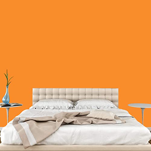 HEUREKA Orange Plain matt Wallpaper - Self Adhesive - Peel and Stick Wallpaper for Walls and Home docoration (60 x 1000CM, Orange) - Image 4