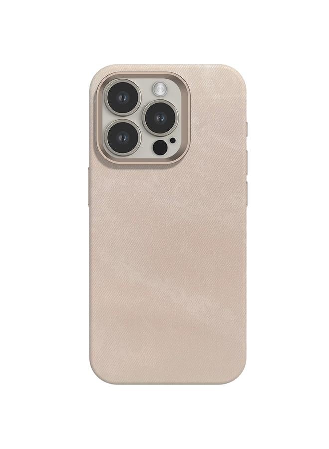 S-TOP Case For iPhone 15 Pro Max Skin Feel Denim Leather MagSafe Phone Case - Image 2