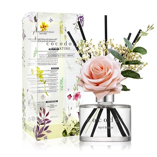 cocodor Cocod'Or Cocodor Rose Flower Reed Diffuser/April Breeze/6.7Oz(200Ml)/1 Pack/Reed Diffuser  Reed Diffuser Set  Oil Diffuser & Reed Diffuser Sticks  Home Decor & Office Decor  Fragrance And Gifts - Image 2