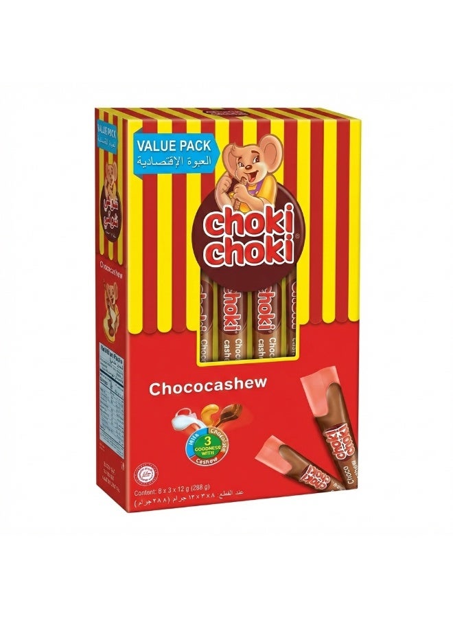 Choki Choki Chocolate Paste Sticks Value Pack 8pcsx36g - Image 1