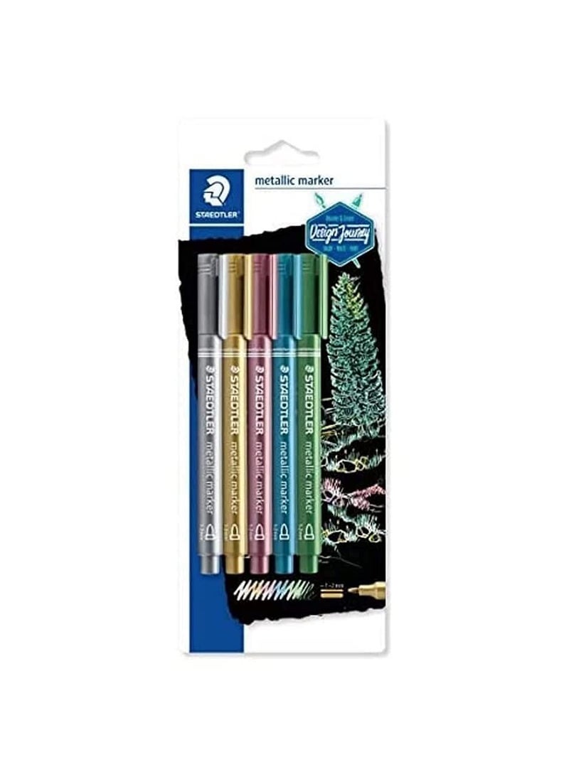 STAEDTLER Staedtler 8323-SBK5 5-Shade Metallic Marker  - Image 1
