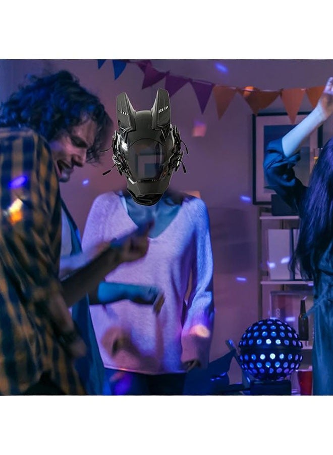 general Cyberpunk Robot Glowing Mask - Gothic Cyberpunk Adult Helmet, LED Mask, Futuristic Punk Tech, Role Playing, Cosplay Party Mask, Music Festival - Image 4