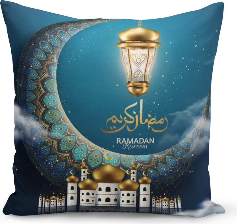 Filamente Ramadan Special Patterned Double Sided Digital Printed Cushion Cover 