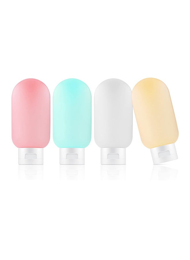 Generic 4-Piece Travel Bottles Set, 60ML Travel Bottles Containers with Storage Bag, Small Mini Empty Plastic Squeeze Bottles for Travel Toiletries Shampoo and Conditioner - Image 1