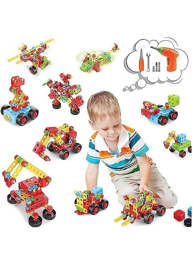 HOOKOR Kids Engineering Building STEM Toys,404 Pcs Educational Construction Engineering Building Blocks Kit for Ages 3 4 5 6 7 8 9 10 Year Old Boys and Girls,Best Gift for Kids Creative Games & Fun Activit  - Image 5