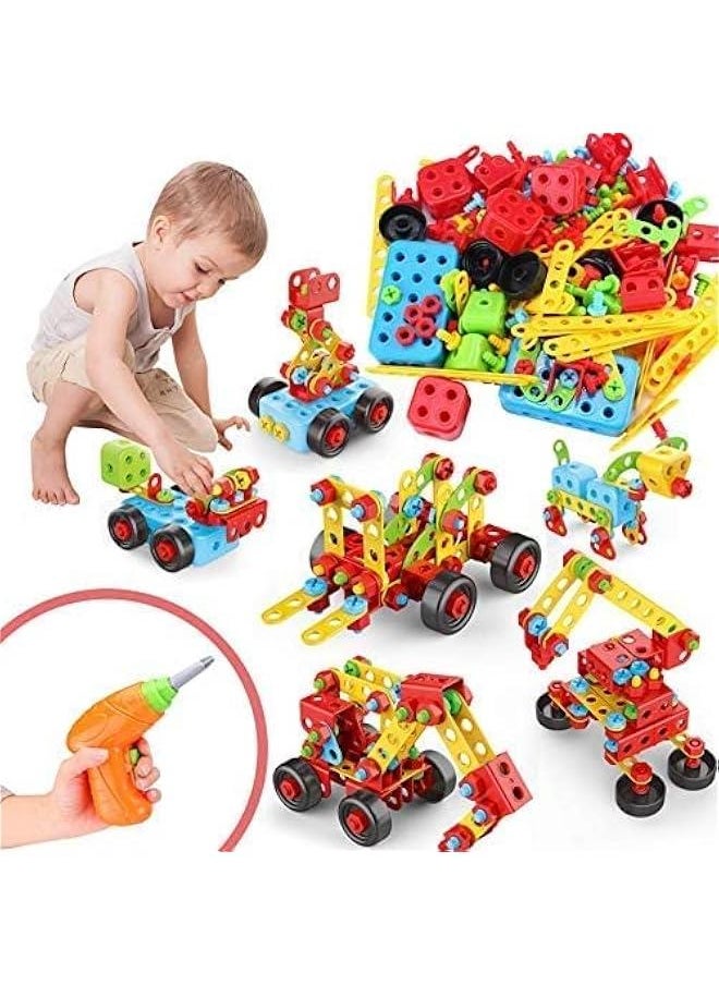 HOOKOR Kids Engineering Building STEM Toys,404 Pcs Educational Construction Engineering Building Blocks Kit for Ages 3 4 5 6 7 8 9 10 Year Old Boys and Girls,Best Gift for Kids Creative Games & Fun Activit  - Image 1