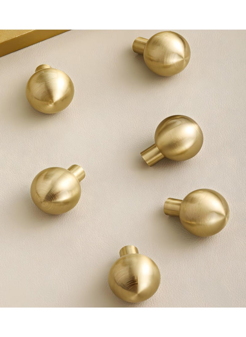 sokany - 6 PCS Cabinet Knobs, Gold Kitchen Cupboard Knobs Single Hole, Solid Zinc Cabinet Knobs with 6 Screws for Drawer, Wardrobe, Cabinets, Doors, Decoration (Gold) - Image 1