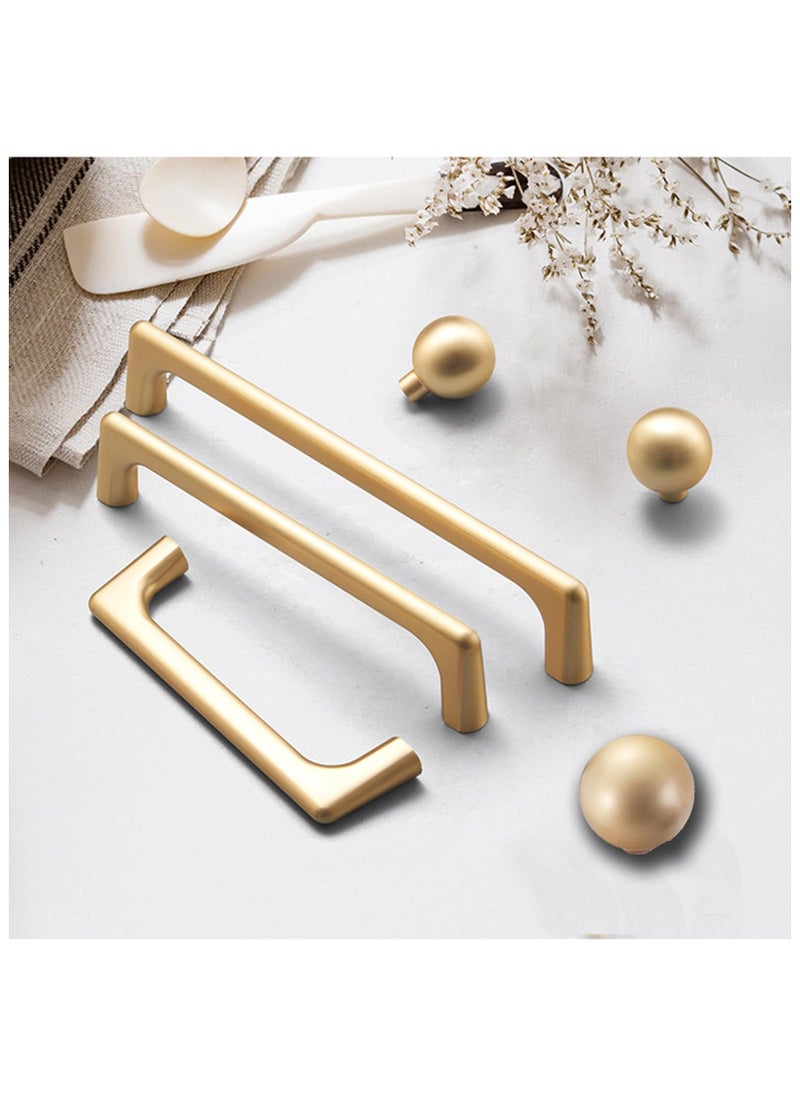 sokany - 6 PCS Cabinet Knobs, Gold Kitchen Cupboard Knobs Single Hole, Solid Zinc Cabinet Knobs with 6 Screws for Drawer, Wardrobe, Cabinets, Doors, Decoration (Gold) - Image 1