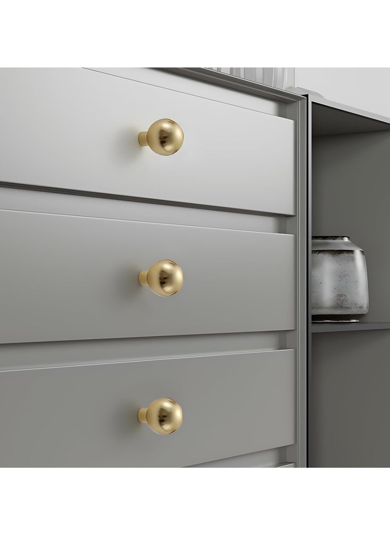 sokany - 6 PCS Cabinet Knobs, Gold Kitchen Cupboard Knobs Single Hole, Solid Zinc Cabinet Knobs with 6 Screws for Drawer, Wardrobe, Cabinets, Doors, Decoration (Gold) - Image 1