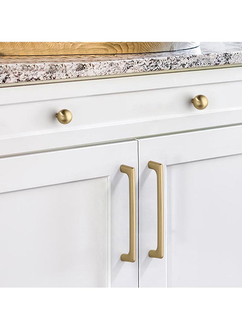sokany - 6 PCS Cabinet Knobs, Gold Kitchen Cupboard Knobs Single Hole, Solid Zinc Cabinet Knobs with 6 Screws for Drawer, Wardrobe, Cabinets, Doors, Decoration (Gold) - Image 1
