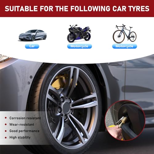 Suvnie 2PCS Tire Air Chuck with Clip Adapter, Brass Locking Tire Inflator Nozzle Adapter Connect Tool, No Air Leakage Locking Tire Chuck for Inflator Compressor Pump, Car Accessories - Image 3