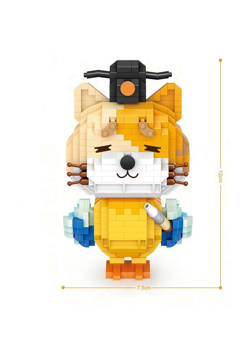 780pcs Blue-Tailed Cat Model Set Building Blocks Creative Diy Simulation Collection Building Assembly Children'S Toys Home Decoration - Image 2