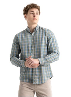Shirt Men's, Stylish, Oxford Cotton ,khaki, Multicolor