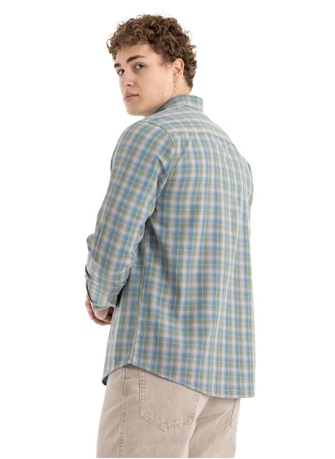 clever - Shirt Men's, Stylish, Oxford Cotton ,khaki, Multicolor - Image 1