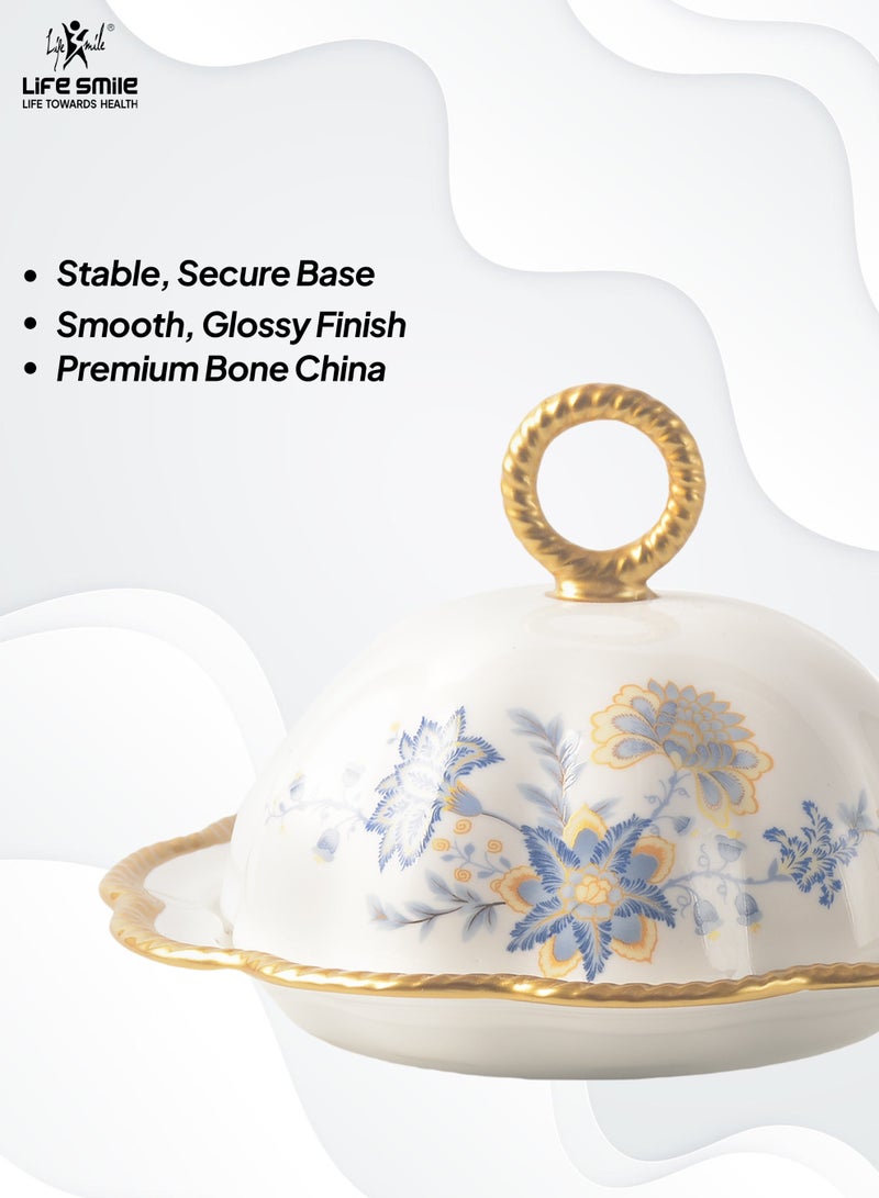 Life Smile LIFE SMILE Candy Bowl -Butter Dish with Lid - Covered Sugar Bowl | Serving Dish and Food Storage Container, Perfect for Chocolate Jars, Home, Office, and Gift Use - Image 4
