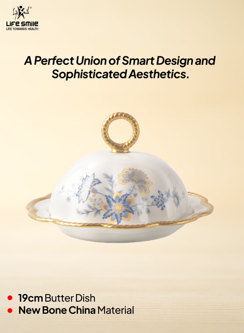 Life Smile LIFE SMILE Candy Bowl -Butter Dish with Lid - Covered Sugar Bowl | Serving Dish and Food Storage Container, Perfect for Chocolate Jars, Home, Office, and Gift Use - Image 2