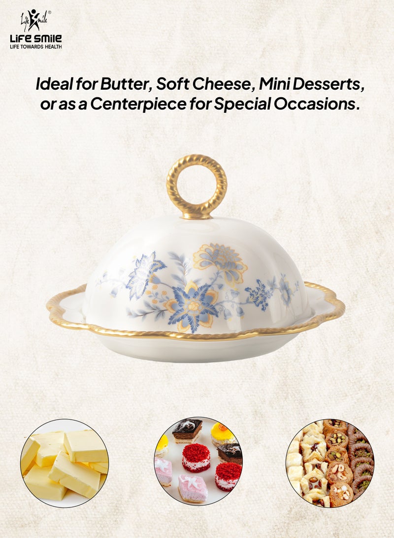 Life Smile LIFE SMILE Candy Bowl -Butter Dish with Lid - Covered Sugar Bowl | Serving Dish and Food Storage Container, Perfect for Chocolate Jars, Home, Office, and Gift Use - Image 3