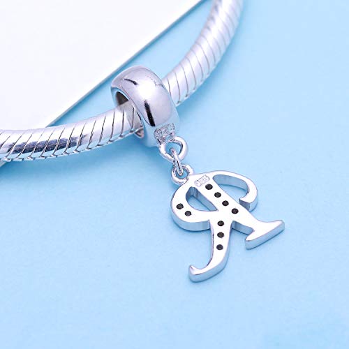 SOUKISS Letter R Charm Sterling Silver 925 Initial A-z Alphabet Beads Name Charm for Pandora Bracelet Charms - Image 3