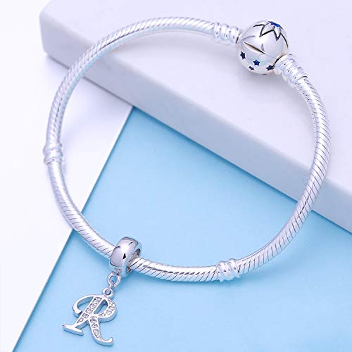 SOUKISS Letter R Charm Sterling Silver 925 Initial A-z Alphabet Beads Name Charm for Pandora Bracelet Charms - Image 4