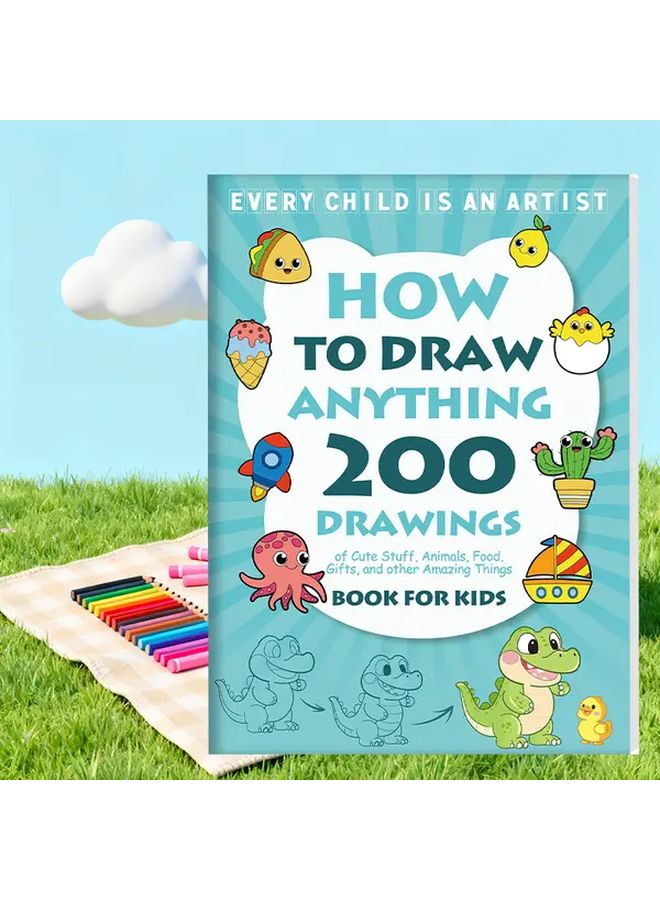 كتاب الرسم الأزرق: 200 رسمة توضيحية خطوة بخطوة دليل للفنانين الصغار - Image 4